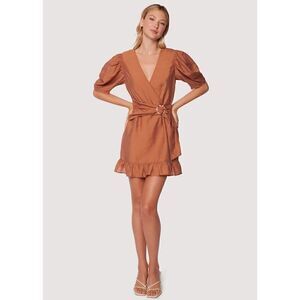 Lost & Wander Pacific Grove Mini Dress in Brown, Size XS